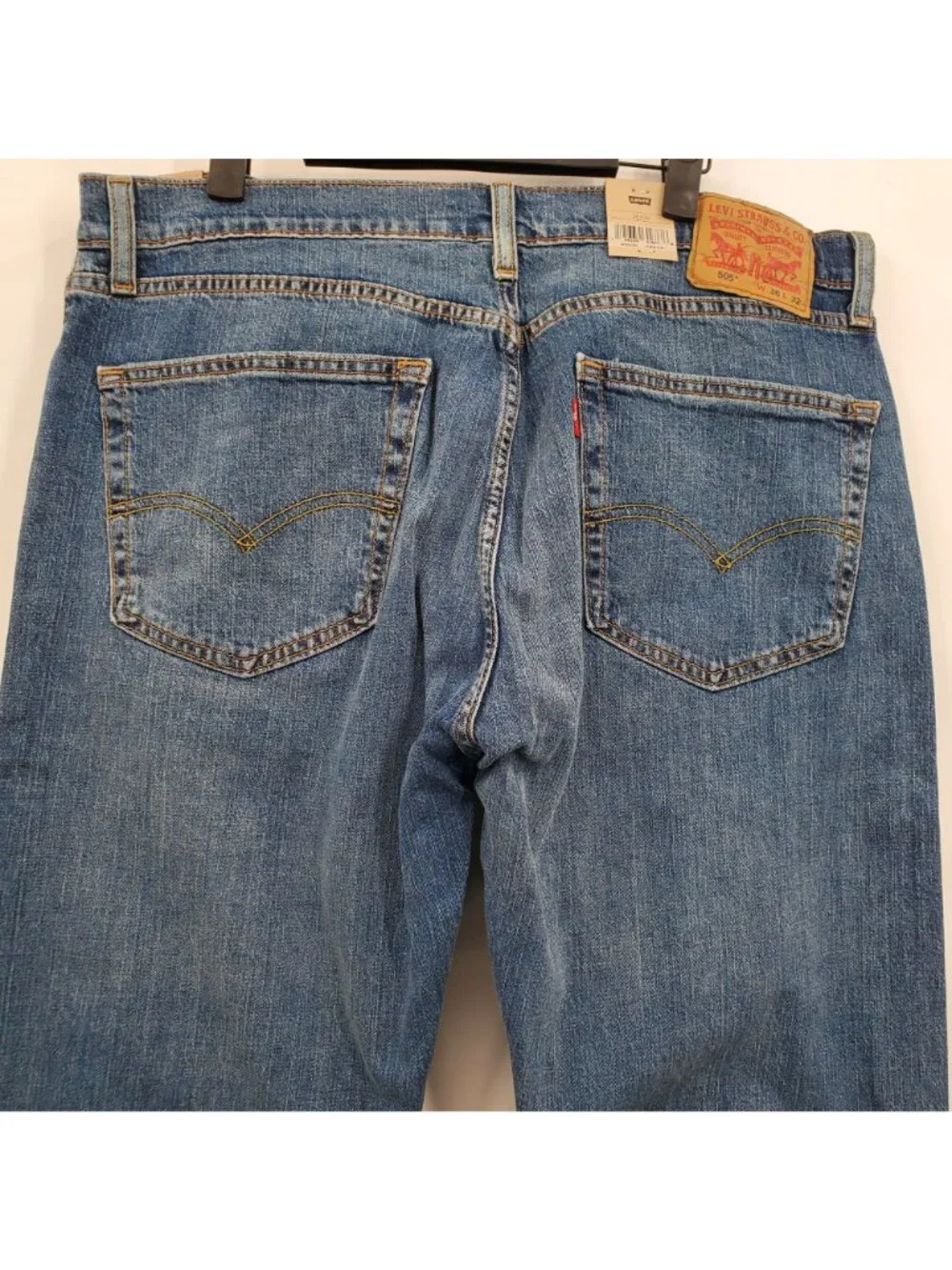 Levi's 505 Regular Ease Straight Leg Jeans Denim Pants Men Size 36 x 32 NWT